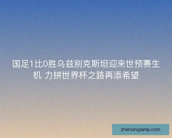 国足1比0胜乌兹别克斯坦迎来世预赛生机 力拼世界杯之路再添希望