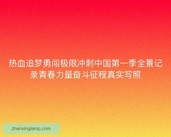 热血追梦勇闯极限冲刺中国第一季全景记录青春力量奋斗征程真实写照